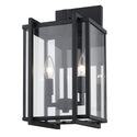 Golden - 6071-OWM NB-CLR - Two Light Outdoor Wall Sconce - Tribeca NB - Natural Black from Lighting & Bulbs Unlimited in Charlotte, NC