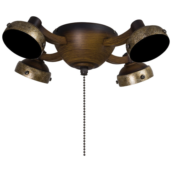 Minka Aire - K34L-BCW - Four Light Fan Light Kit - Belcaro Walnut from Lighting & Bulbs Unlimited in Charlotte, NC