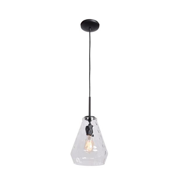 Access - 50937LEDDLP-BL/CLR - LED Pendant - Clear Geo - Black from Lighting & Bulbs Unlimited in Charlotte, NC