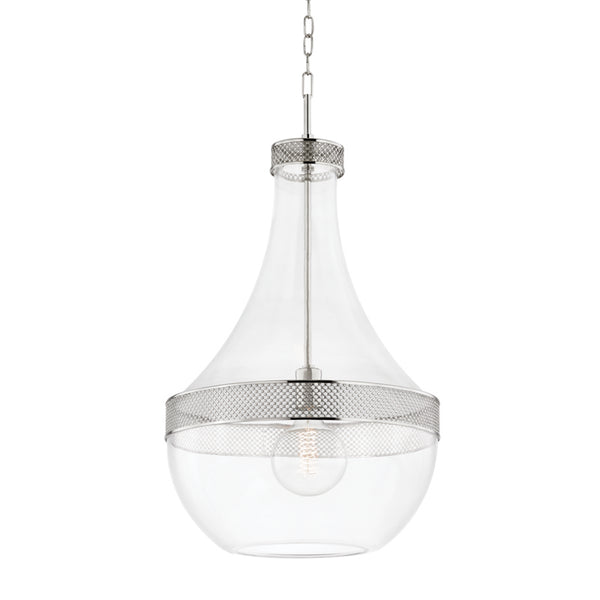 Hudson Valley - 1817-PN - One Light Pendant - Hagen - Polished Nickel from Lighting & Bulbs Unlimited in Charlotte, NC