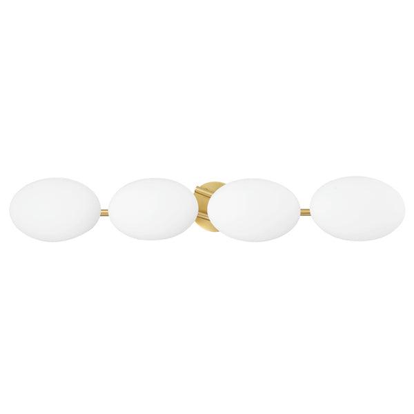 Hudson Valley - 5534-AGB - Four Light Bath Bracket - Wagner - Aged Brass from Lighting & Bulbs Unlimited in Charlotte, NC