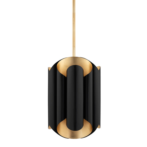 Hudson Valley - 8513-GL/BK - Six Light Pendant - Banks - Gold Leaf/Black from Lighting & Bulbs Unlimited in Charlotte, NC