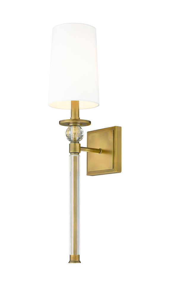 Z-Lite - 805-1S-RB-WH - One Light Wall Sconce - Mia - Rubbed Brass from Lighting & Bulbs Unlimited in Charlotte, NC