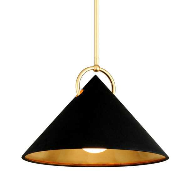 Corbett Lighting - 289-41 - One Light Pendant - Charm - Black And Gold Leaf from Lighting & Bulbs Unlimited in Charlotte, NC