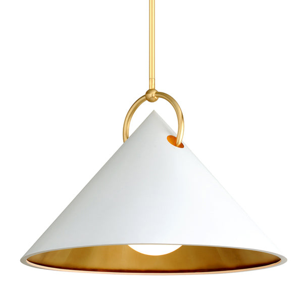 Corbett Lighting - 290-43 - One Light Pendant - Charm - Gold Leaf/White from Lighting & Bulbs Unlimited in Charlotte, NC