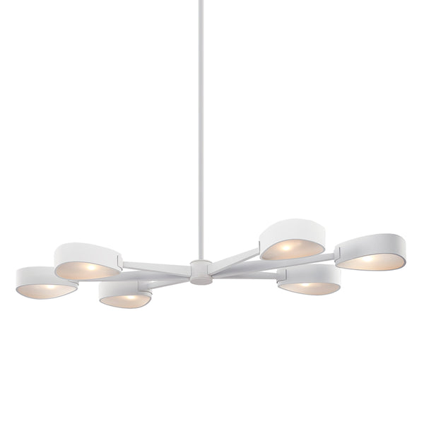 Troy Lighting - F7346-TWH - Six Light Linear Pendant - Allisio - Textured White from Lighting & Bulbs Unlimited in Charlotte, NC