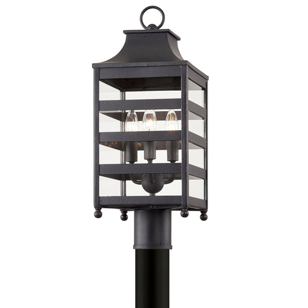 Troy Lighting - P7435 - Three Light Post Lantern - Holstrom - Forged Iron from Lighting & Bulbs Unlimited in Charlotte, NC