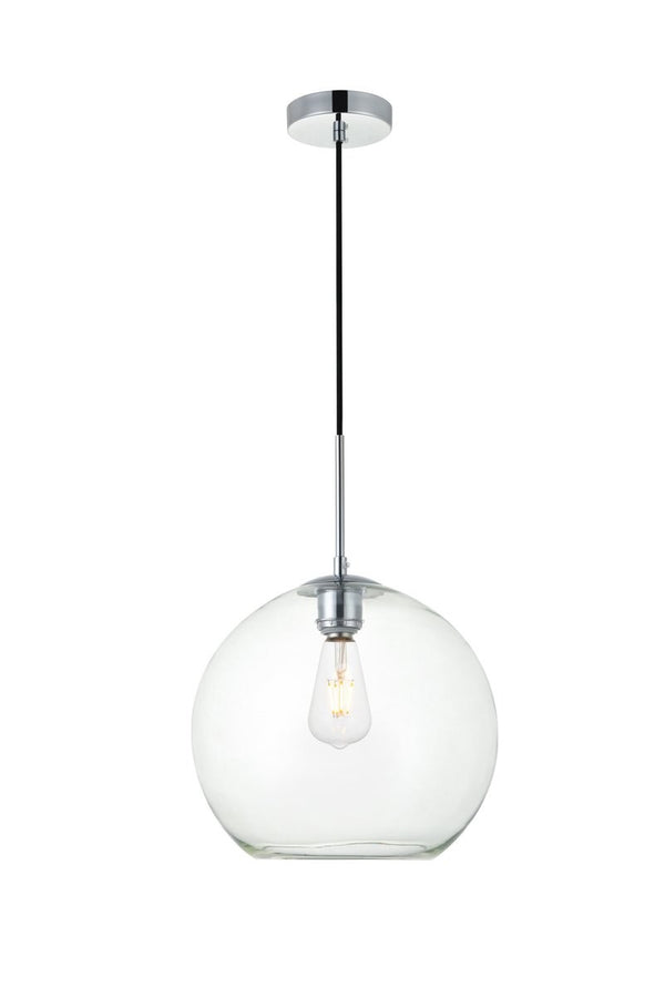 Elegant Lighting - LD2224C - One Light Pendant - BAXTER - Chrome And Clear from Lighting & Bulbs Unlimited in Charlotte, NC