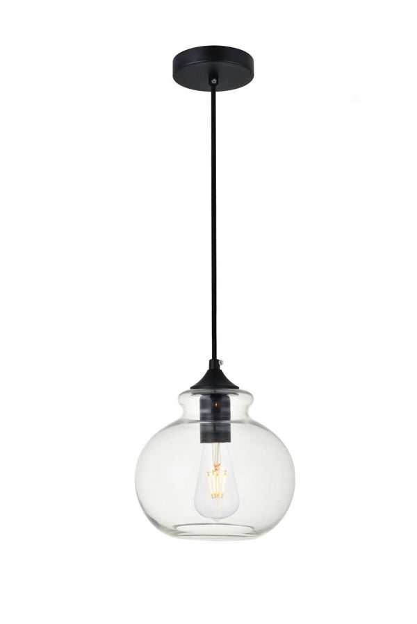Elegant Lighting - LD2245BR - One Light Pendant - DESTRY - Brass And Clear from Lighting & Bulbs Unlimited in Charlotte, NC
