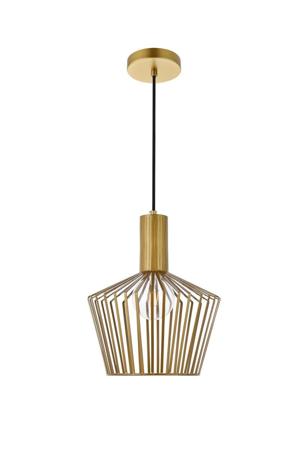 Elegant Lighting - LD2414BR - One Light Pendant - Ronnie - Brass from Lighting & Bulbs Unlimited in Charlotte, NC