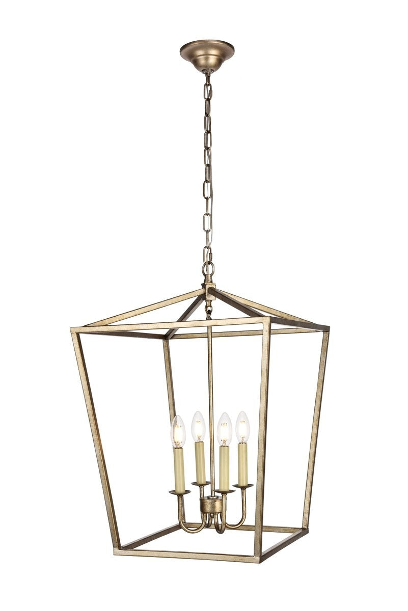 Elegant Lighting - LD6008D17S - Four Light Pendant - Maddox - Vintage Silver from Lighting & Bulbs Unlimited in Charlotte, NC