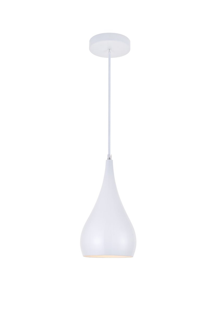 Elegant Lighting - LDPD2001WH - One Light Pendant - Nora - White from Lighting & Bulbs Unlimited in Charlotte, NC