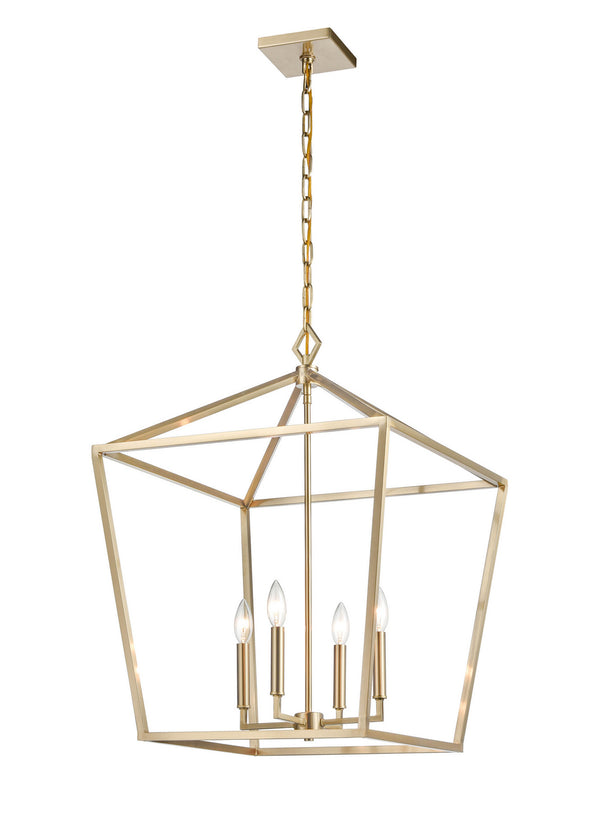 Millennium - 3254-MG - Four Light Pendant - Modern Gold from Lighting & Bulbs Unlimited in Charlotte, NC