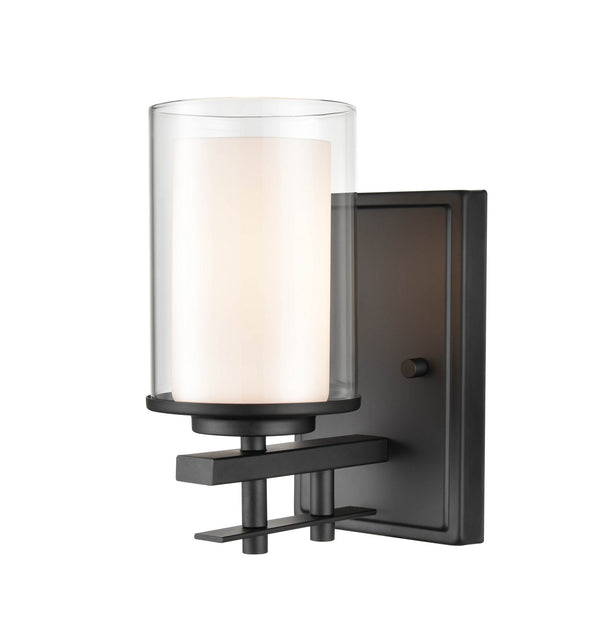 Millennium - 5501-MB - One Light Wall Sconce - Huderson - Matte Black from Lighting & Bulbs Unlimited in Charlotte, NC