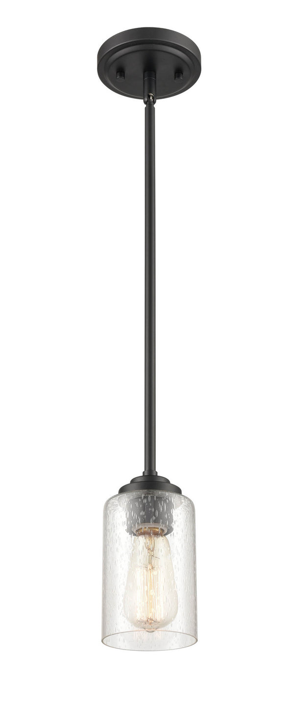 Millennium - 9601-MB - One Light Mini Pendant - Moven - Matte Black from Lighting & Bulbs Unlimited in Charlotte, NC