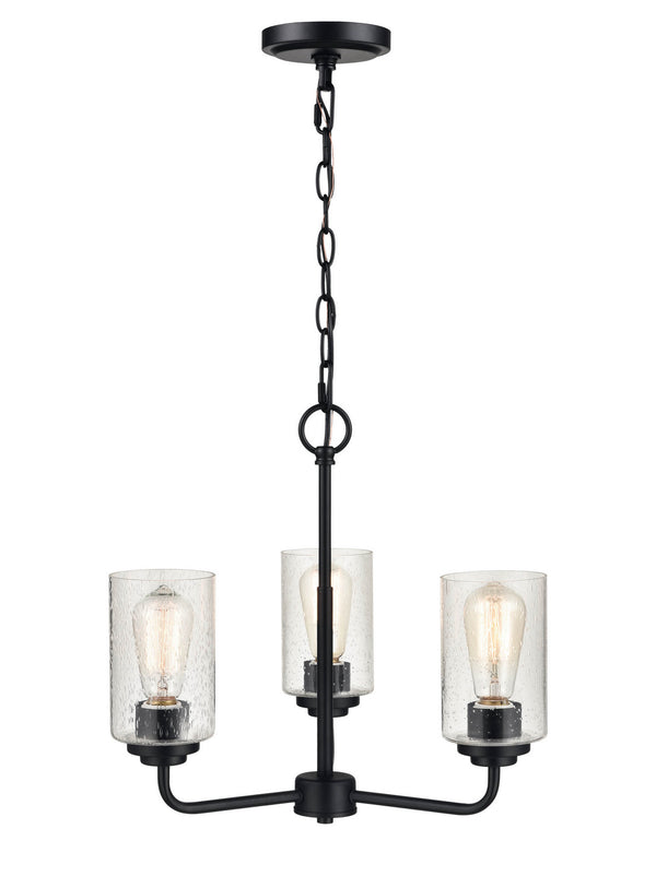 Millennium - 9603-MB - Three Light Chandelier - Moven - Matte Black from Lighting & Bulbs Unlimited in Charlotte, NC