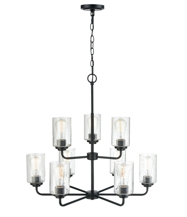 Millennium - 9609-MB - Nine Light Chandelier - Moven - Matte Black from Lighting & Bulbs Unlimited in Charlotte, NC