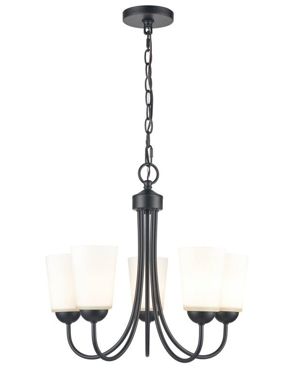 Millennium - 9805-MB - Five Light Chandelier - Ivey Lake - Matte Black from Lighting & Bulbs Unlimited in Charlotte, NC