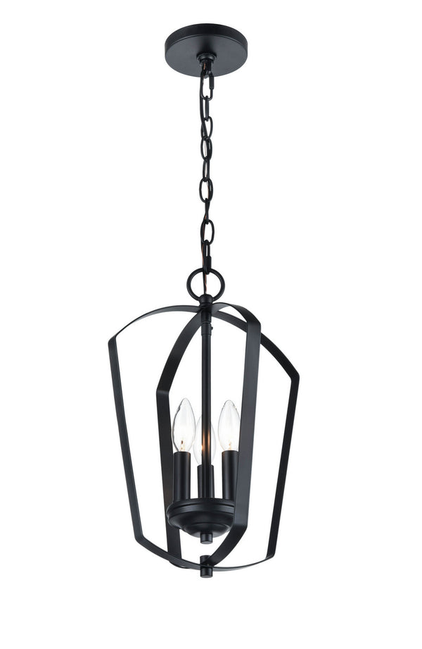 Millennium - 9823-MB - Three Light Chandelier - Ivey Lake - Matte Black from Lighting & Bulbs Unlimited in Charlotte, NC