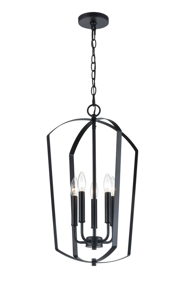 Millennium - 9825-MB - Five Light Chandelier - Ivey Lake - Matte Black from Lighting & Bulbs Unlimited in Charlotte, NC