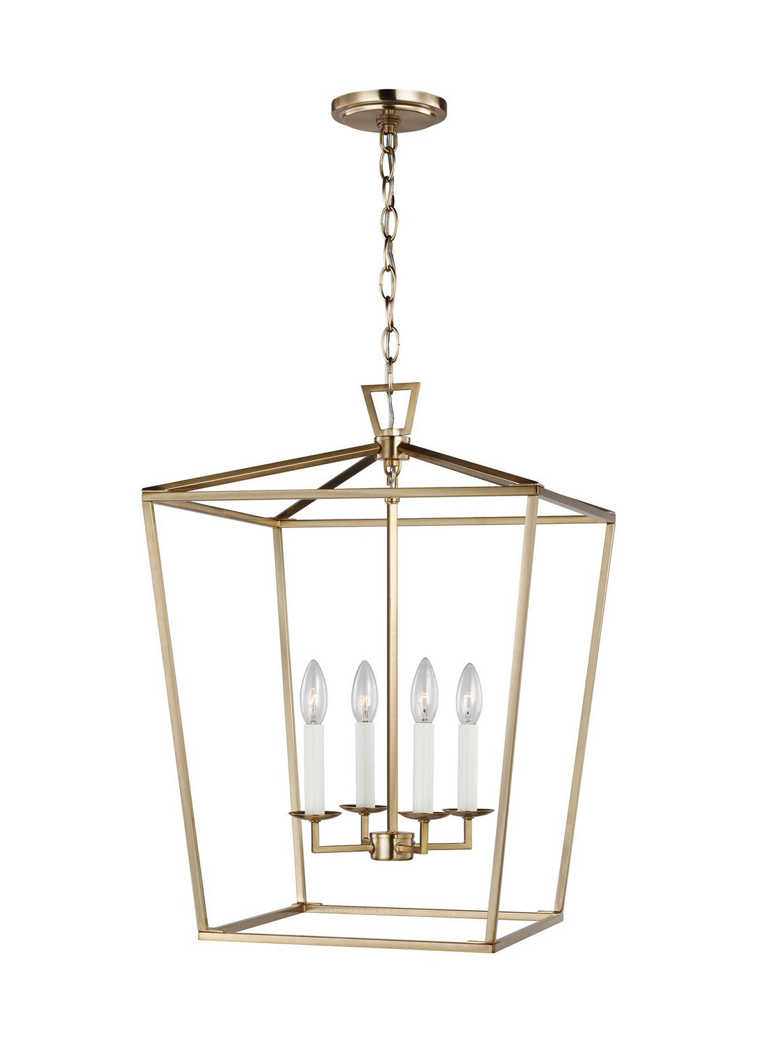 Visual Comfort Studio - 5392604EN-848 - Four Light Lantern - Dianna - Satin Brass from Lighting & Bulbs Unlimited in Charlotte, NC