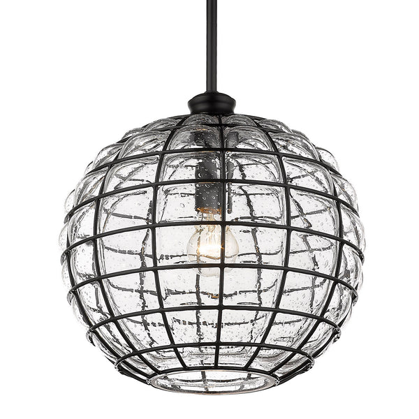 Golden - 1096-M BLK-SD - One Light Pendant - Powell - Matte Black from Lighting & Bulbs Unlimited in Charlotte, NC