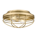 Golden - 9808-FM BCB - Two Light Flush Mount - Seaport BCB - Brushed Champagne Bronze from Lighting & Bulbs Unlimited in Charlotte, NC