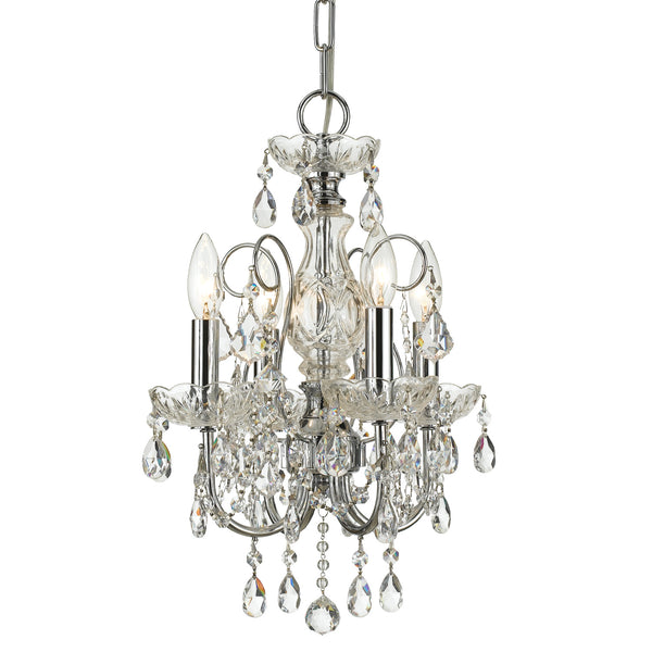 Crystorama - 3224-CH-CL-I - Four Light Mini Chandelier - Imperial - Polished Chrome from Lighting & Bulbs Unlimited in Charlotte, NC