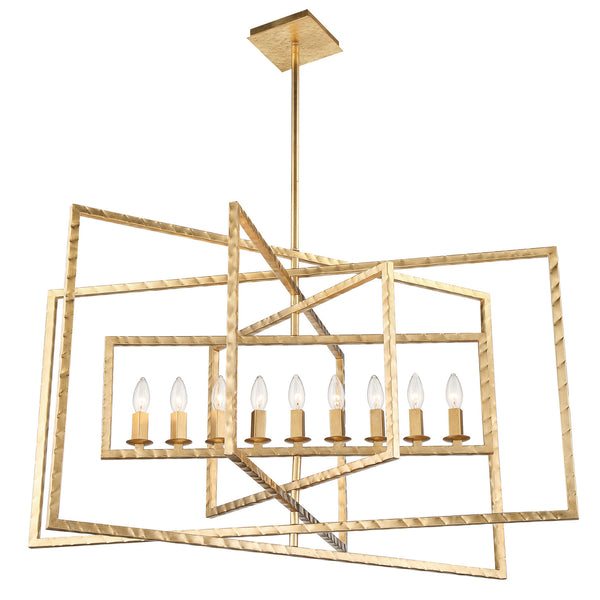 Crystorama - 337-GA - Nine Light Chandelier - Capri - Antique Gold from Lighting & Bulbs Unlimited in Charlotte, NC