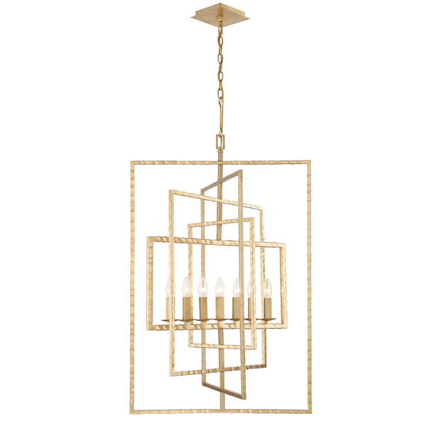 Crystorama - 339-GA - Seven Light Chandelier - Capri - Antique Gold from Lighting & Bulbs Unlimited in Charlotte, NC