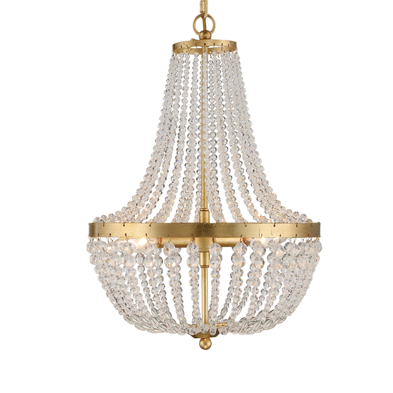 Crystorama - 603-GA - Three Light Chandelier - Rylee - Antique Gold from Lighting & Bulbs Unlimited in Charlotte, NC