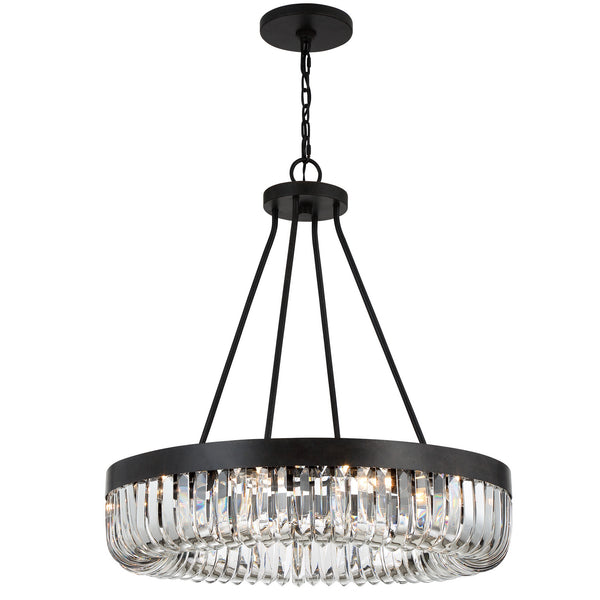 Crystorama - ALI-B2010-CZ - Ten Light Chandelier - Alister - Charcoal Bronze from Lighting & Bulbs Unlimited in Charlotte, NC