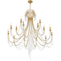 Crystorama - ARC-1919-GA-CL-MWP - 15 Light Chandelier - Arcadia - Antique Gold from Lighting & Bulbs Unlimited in Charlotte, NC