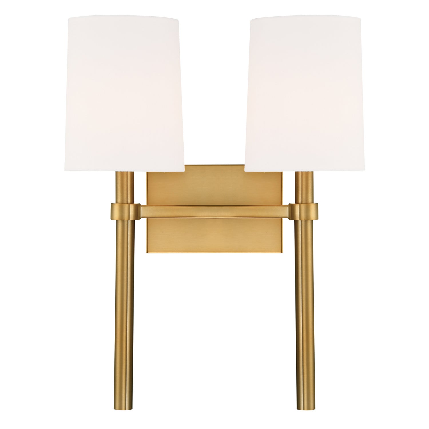 Crystorama - BRO-452-VG - Two Light Wall Mount - Bromley - Vibrant Gold from Lighting & Bulbs Unlimited in Charlotte, NC
