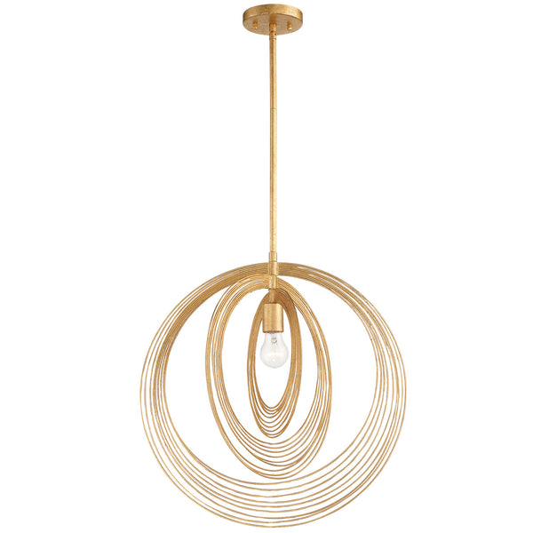 Crystorama - DOR-B7711-RG - One Light Pendant - Doral - Renaissance Gold from Lighting & Bulbs Unlimited in Charlotte, NC