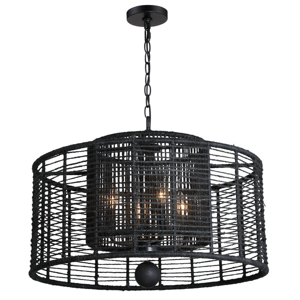 Crystorama - JAY-A5004-MK - Four Light Chandelier - Jayna - Matte Black from Lighting & Bulbs Unlimited in Charlotte, NC