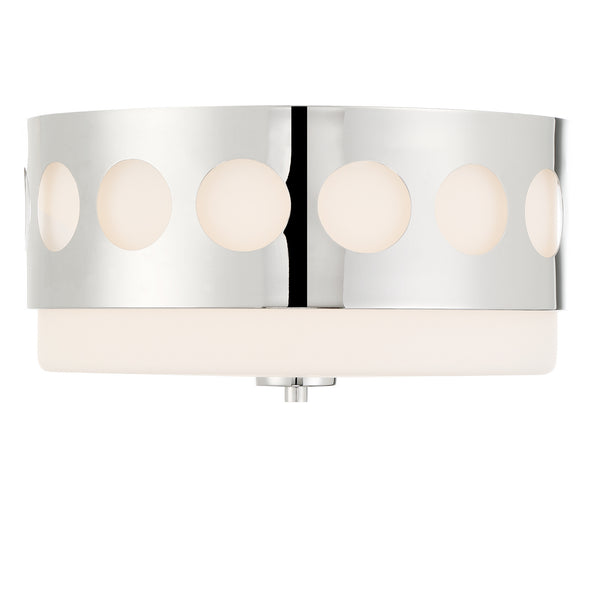 Crystorama - KIR-B8100-PN - Two Light Ceiling Mount - Kirby - Polished Nickel from Lighting & Bulbs Unlimited in Charlotte, NC