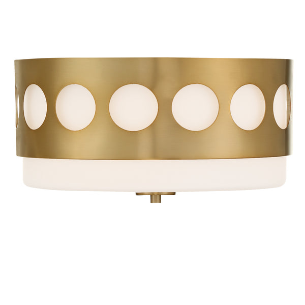 Crystorama - KIR-B8100-VG - Two Light Ceiling Mount - Kirby - Vibrant Gold from Lighting & Bulbs Unlimited in Charlotte, NC