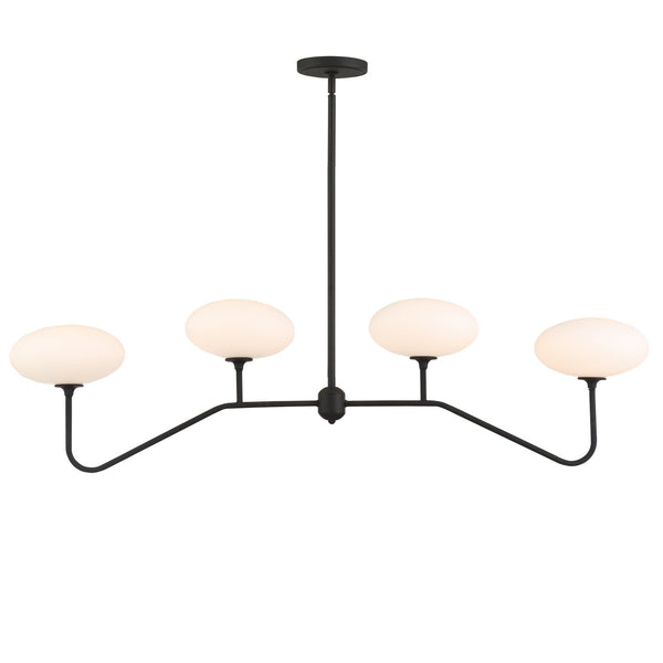 Crystorama - PKR-B8504-BF - Four Light Chandelier - Parker - Black Forged from Lighting & Bulbs Unlimited in Charlotte, NC