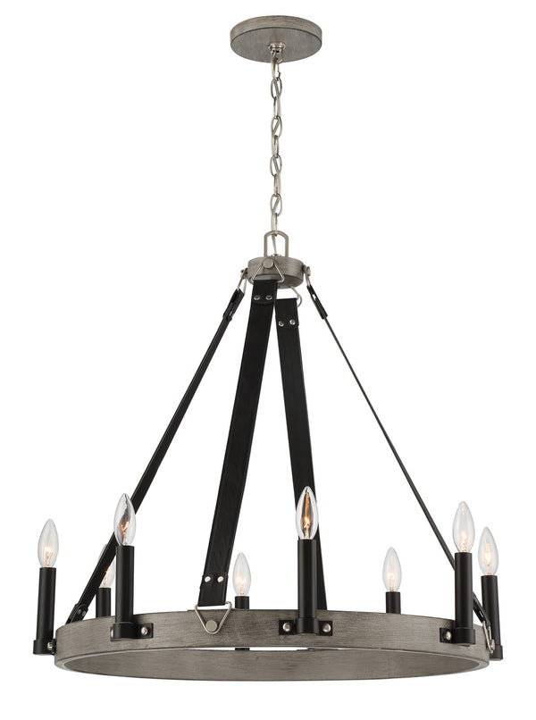 Minka-Lavery - 3878-693 - Eight Light Chandelier - Rawson Ridge - Aged Silverwood And Coal from Lighting & Bulbs Unlimited in Charlotte, NC