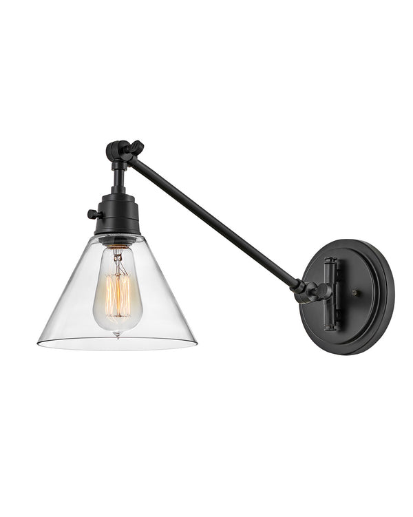 Hinkley - 3690BK-CL - LED Wall Sconce - Arti - Black with Clear glass from Lighting & Bulbs Unlimited in Charlotte, NC