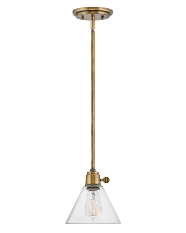 Hinkley - 3697HB-CL - LED Pendant - Arti - Heritage Brass with Clear glass from Lighting & Bulbs Unlimited in Charlotte, NC