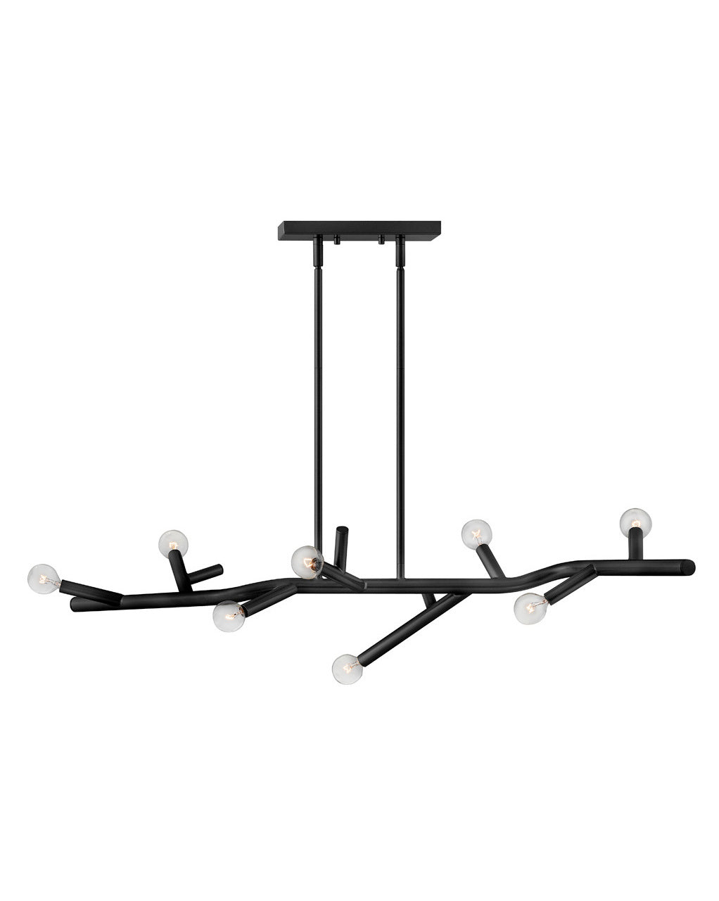 Hinkley - 37095BK - LED Linear Chandelier - Twiggy - Black from Lighting & Bulbs Unlimited in Charlotte, NC