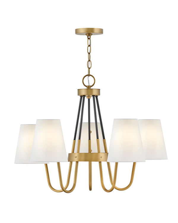 Hinkley - 37385HB - LED Chandelier - Aston - Heritage Brass from Lighting & Bulbs Unlimited in Charlotte, NC