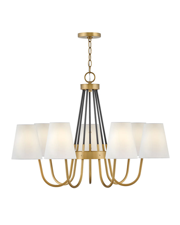Hinkley - 37386HB - LED Chandelier - Aston - Heritage Brass from Lighting & Bulbs Unlimited in Charlotte, NC