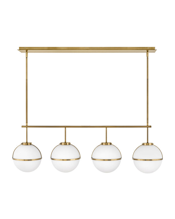 Hinkley - 39675HB - LED Linear Chandelier - Hollis - Heritage Brass from Lighting & Bulbs Unlimited in Charlotte, NC