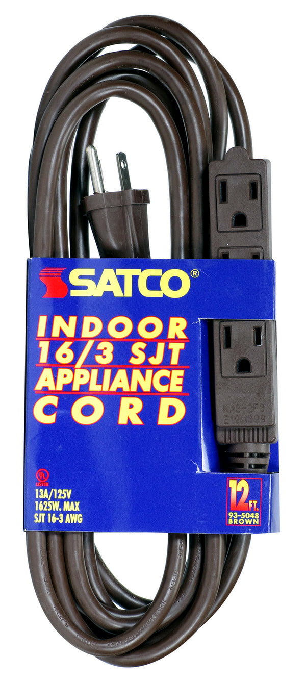 Satco - 93-5048 - Extension Cord - Brown from Lighting & Bulbs Unlimited in Charlotte, NC