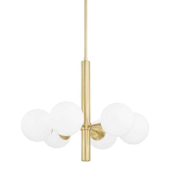 Mitzi - H105806-AGB - Six Light Chandelier - Stella - Aged Brass from Lighting & Bulbs Unlimited in Charlotte, NC