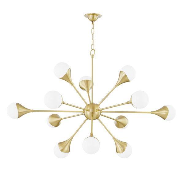 Mitzi - H375812-AGB - LED Chandelier - Ariana - Aged Brass from Lighting & Bulbs Unlimited in Charlotte, NC