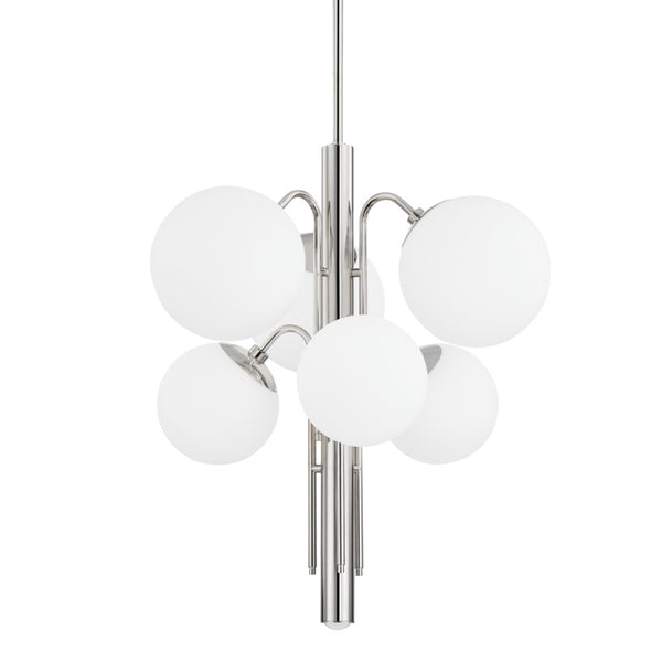 Mitzi - H504806-PN - Six Light Chandelier - Ingrid - Polished Nickel from Lighting & Bulbs Unlimited in Charlotte, NC